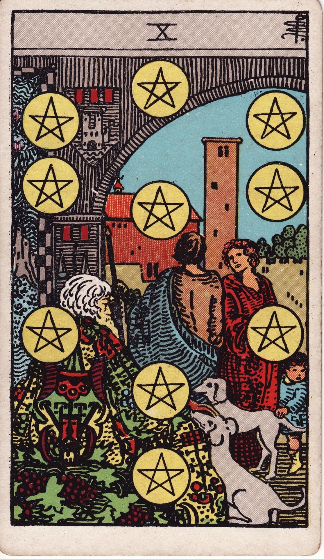 동전 10 (10 of Pentacles) 타로 카드 해석