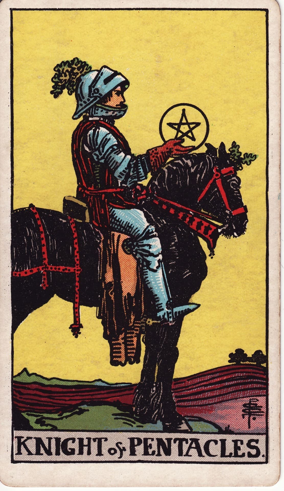 동전 기사 (Knight of Pentacles) 타로 카드 해석